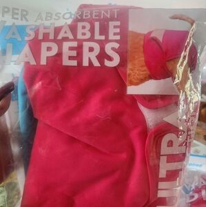 Washable Dog Diapers in Red